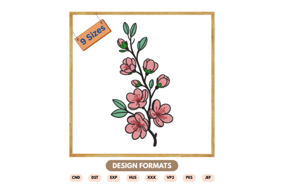 Floral Branch Machine Embroidery: A Gift Designer’s Test