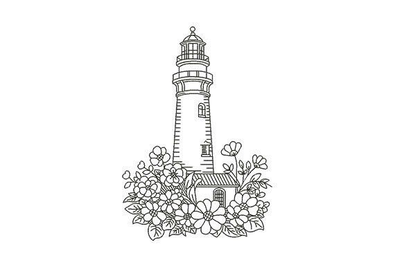 Lighthouse with Floral: A Sweatshirt Embroidery Review