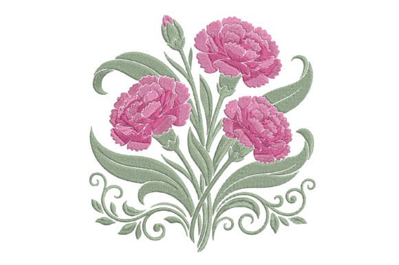 Pink Carnation Embroidery Design: A Designer’s Review for Small Business Merch
