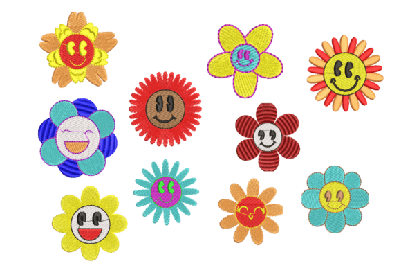 Smiling Flower Embroidery Bundle: A Designer’s Take