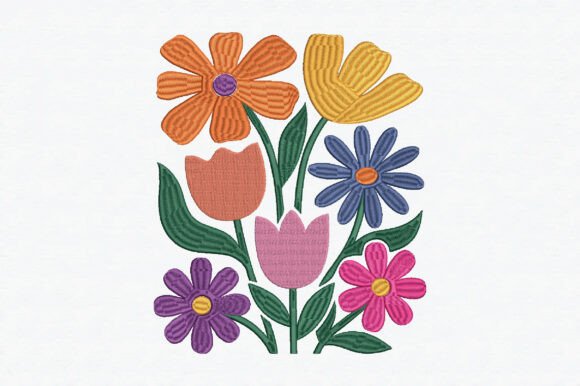 Stylized Flower Embroidery Design: A Holiday Product Review